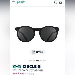 Goodr polarized, it’s not black it’s Obsidian Black Sunglasses. New in box